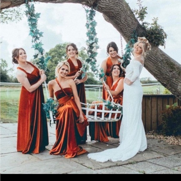 NEW Infinity  /Long Rust Dress/ Convertible Dress / Infinity/ Multiway Dress/ - Picture 2 of 7